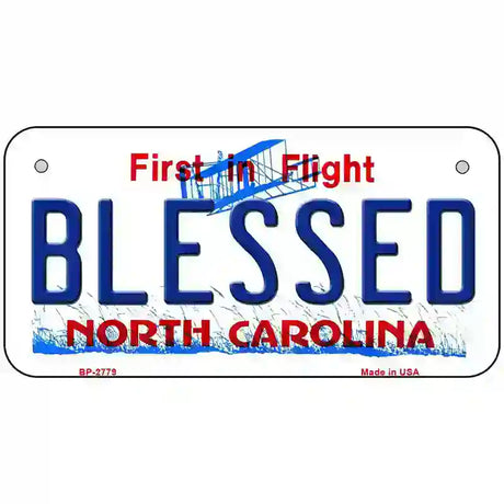 Blessed North Carolina Metal Novelty License Plate