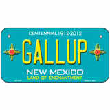 Gallup New Mexico Teal Novelty Metal License Plate 6" x 3" (BP)