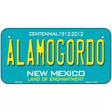 Alamogordo New Mexico Teal Novelty Metal License Plate 6" x 3" (BP)