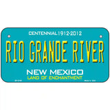 Rio Grande River New Mexico Teal Novelty Metal License Plate 6" x 3" (BP)