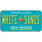 White Sands New Mexico Teal Novelty Metal License Plate 6" x 3" (BP)