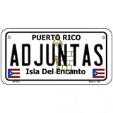 Adjuntas Metal Novelty License Plate 6" x 3" (BP)