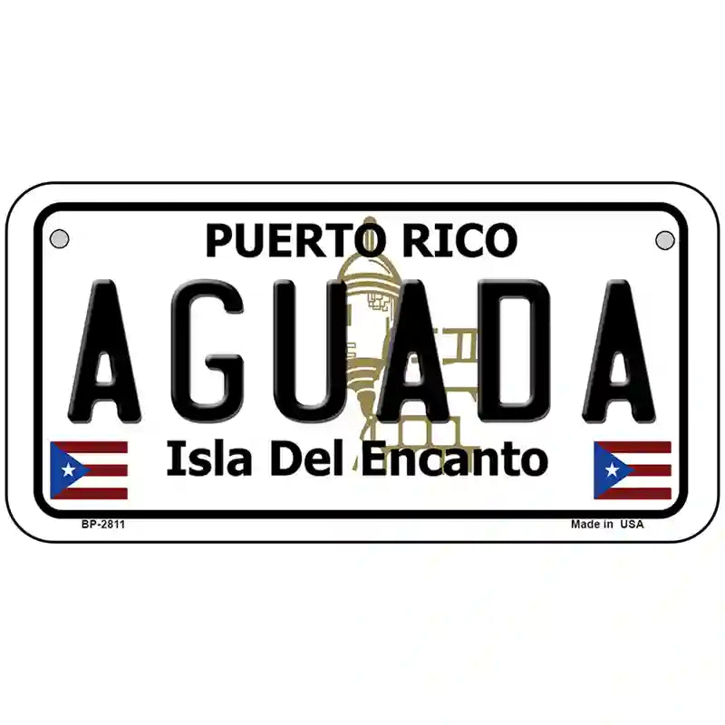 Aguada Puerto Rico Metal Novelty License Plate 6" x 3" (BP)