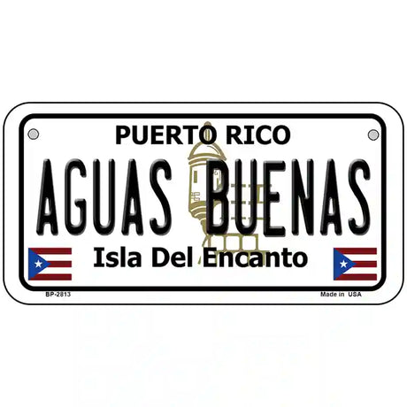 Aguas Buenas Puerto Rico Metal Novelty License Plate 6" x 3" (BP)