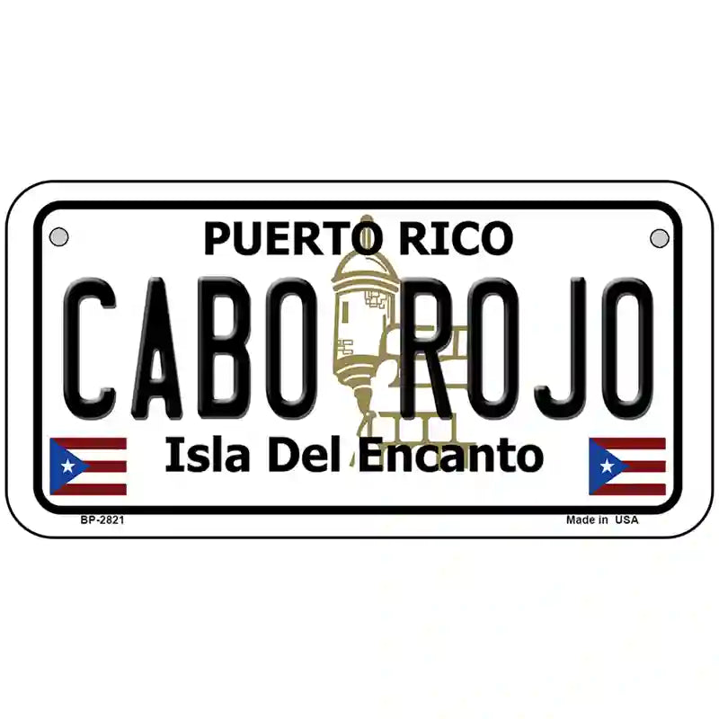 Cabo Rojo Puerto Rico Metal Novelty License Plate 6" x 3" (BP)