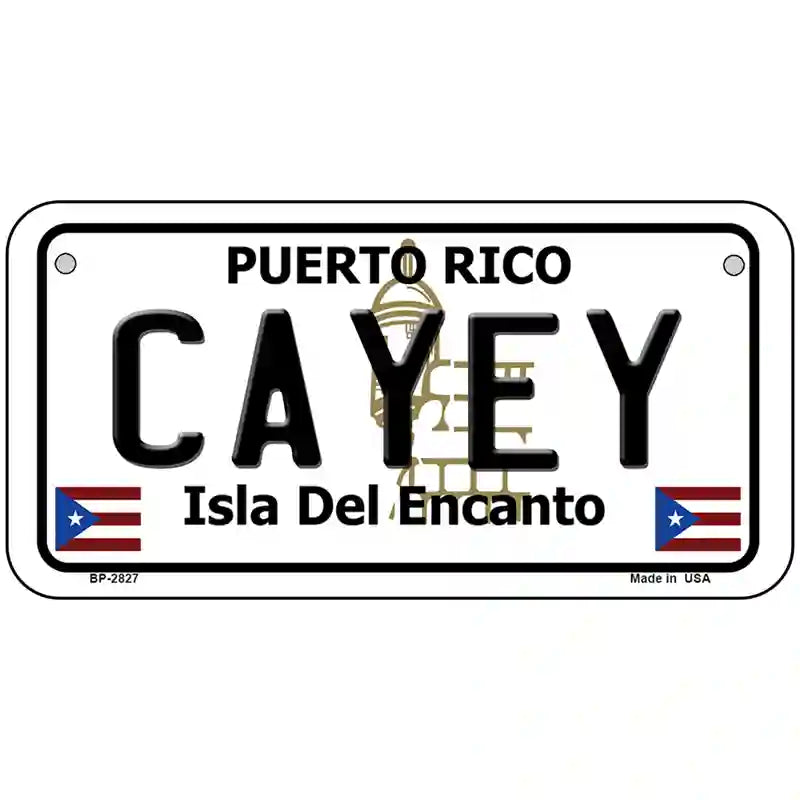 Cayey Puerto Rico Metal Novelty License Plate 6" x 3" (BP)