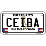 Ceiba Puerto Rico Metal Novelty License Plate 6" x 3" (BP)