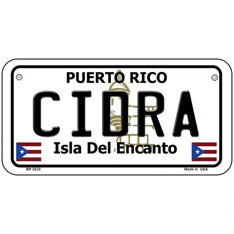 Cidra Puerto Rico Metal Novelty License Plate 6" x 3" (BP)