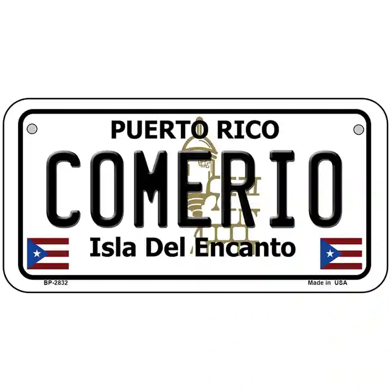 Comerio Puerto Rico Metal Novelty License Plate 6" x 3" (BP)