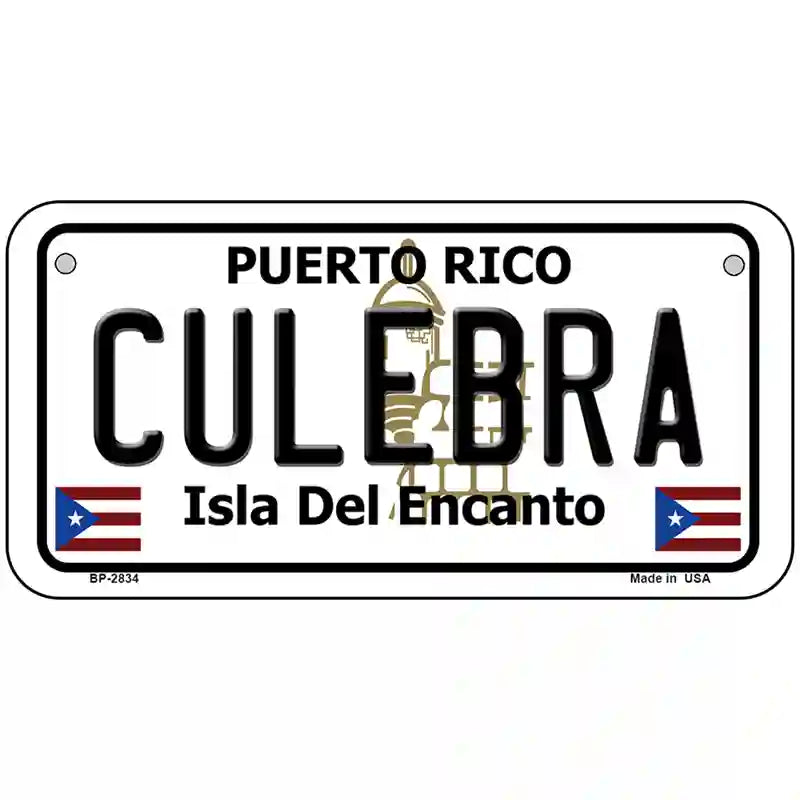 Culebra Puerto Rico Metal Novelty License Plate 6" x 3" (BP)