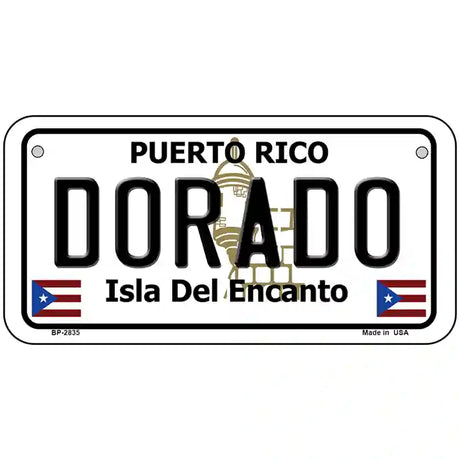 Dorado Puerto Rico Metal Novelty License Plate 6" x 3" (BP)