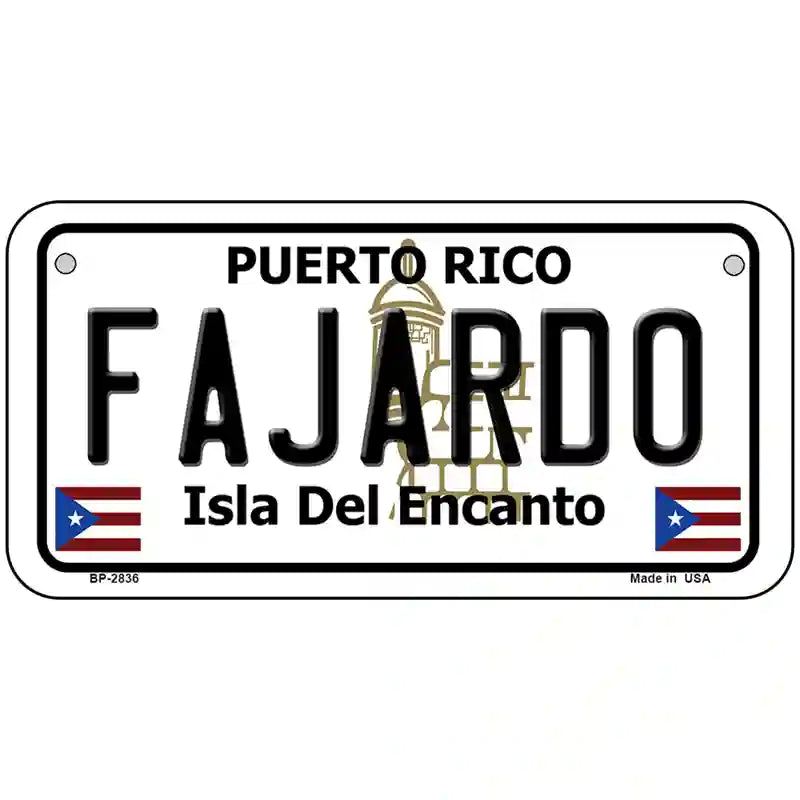 Fajardo Puerto Rico Metal Novelty License Plate 6" x 3" (BP)