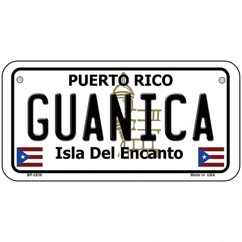 Guanica Puerto Rico Metal Novelty License Plate 6" x 3" (BP)