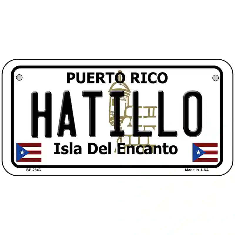 Hatillo Puerto Rico Metal Novelty License Plate 6" x 3" (BP)