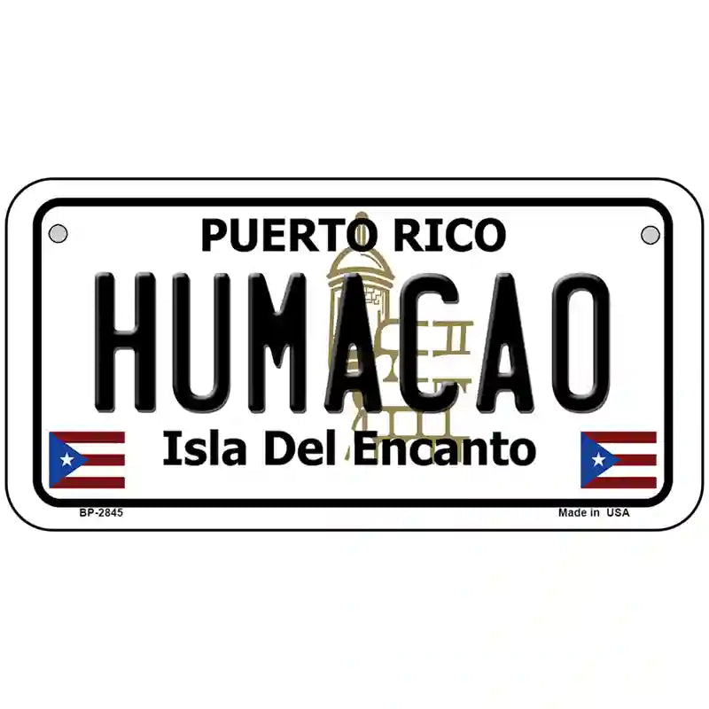 Humacao Puerto Rico Metal Novelty License Plate 6" x 3" (BP)