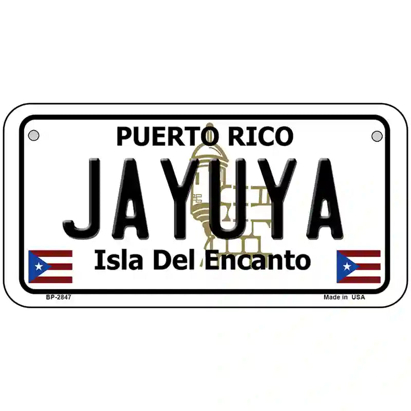 Jayuya Puerto Rico Metal Novelty License Plate 6" x 3" (BP)