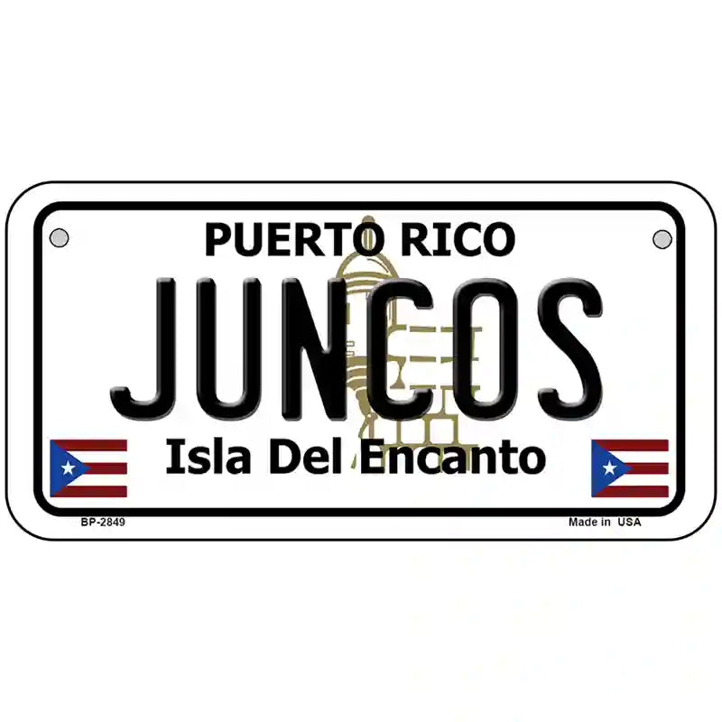 Juncos Puerto Rico Metal Novelty License Plate 6" x 3" (BP)