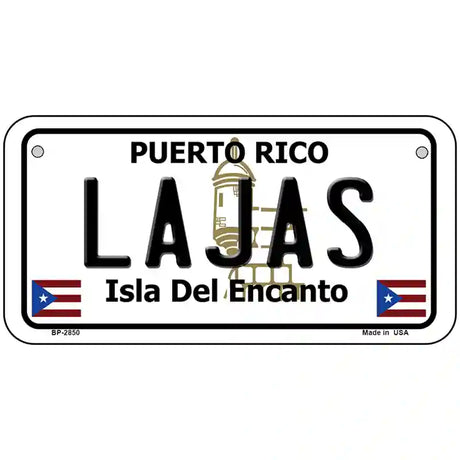 Lajas Puerto Rico Metal Novelty License Plate 6" x 3" (BP)