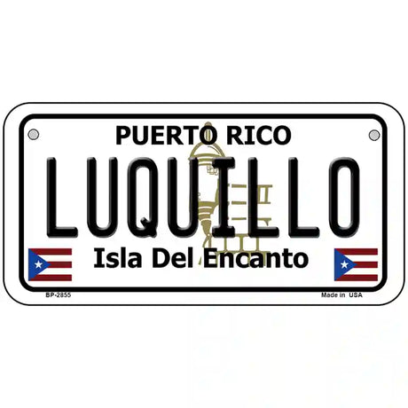 Luquillo Puerto Rico Novelt Metal Novelty License Plate 6" x 3" (BP)