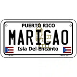 Maricao Puerto Rico Metal Novelty License Plate 6" x 3" (BP)