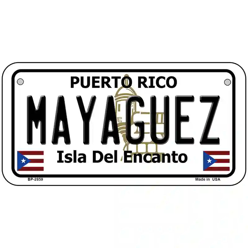 Mayaguez Puerto Rico Metal Novelty License Plate 6" x 3" (BP)