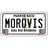 Morovis Puerto Rico Metal Novelty License Plate 6" x 3" (BP)