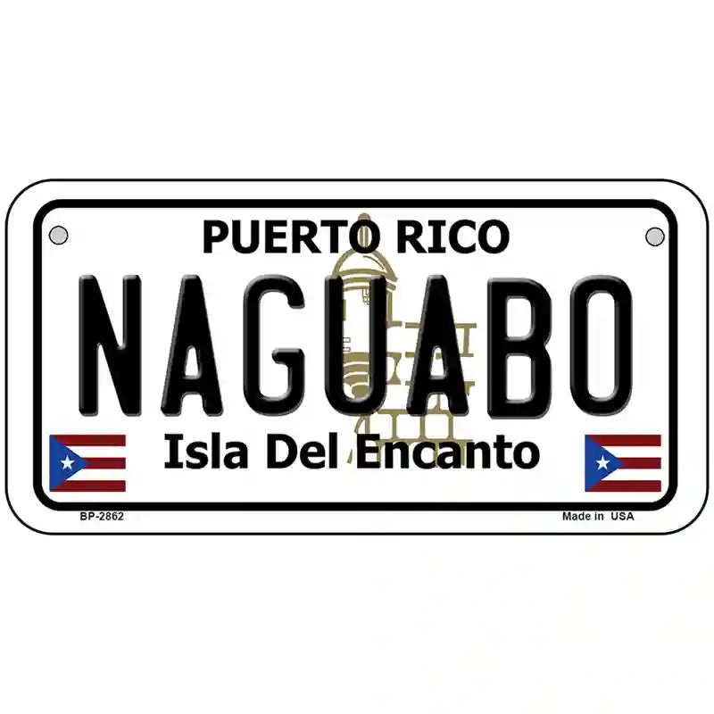 Naguabo Puerto Rico Metal Novelty License Plate 6" x 3" (BP)