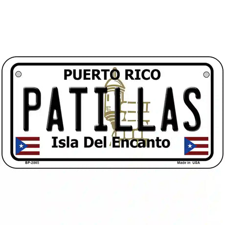 Patillas Puerto Rico Metal Novelty License Plate 6" x 3" (BP)