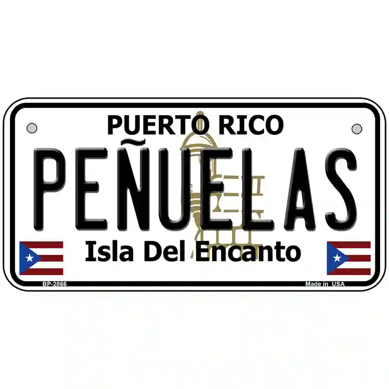 Penuelas Puerto Rico Metal Novelty License Plate 6" x 3" (BP)