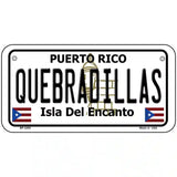 Quebradillas Puerto Rico Metal Novelty License Plate 6" x 3" (BP)