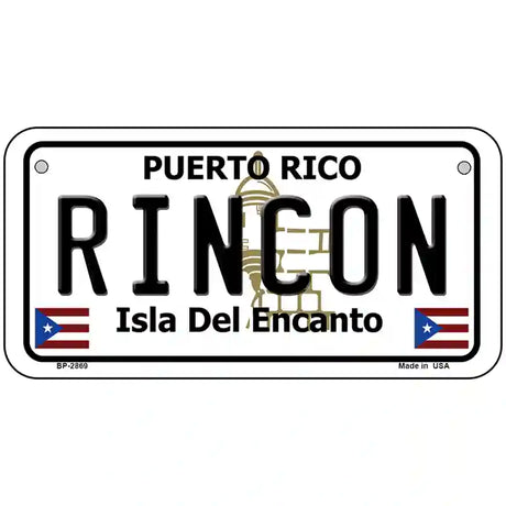 Rincon Puerto Rico Metal Novelty License Plate 6" x 3" (BP)