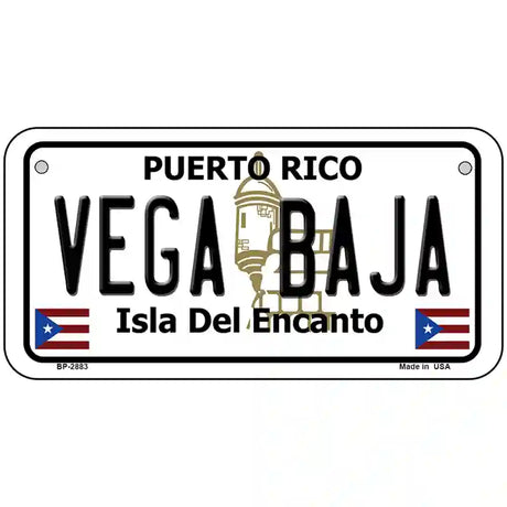 Vega Baja Puerto Rico Metal Novelty License Plate 6" x 3" (BP)