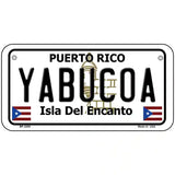 Yabucoa Puerto Rico Metal Novelty License Plate 6" x 3" (BP)