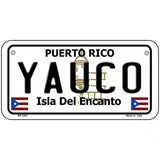 Yauco Puerto Rico Metal Novelty License Plate 6" x 3" (BP)