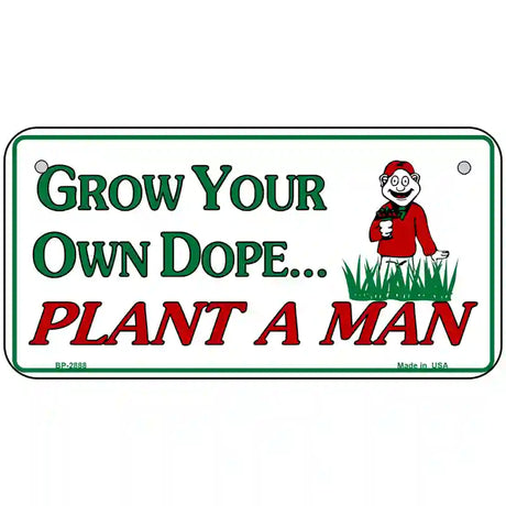 Grow Dope Metal Novelty License Plate 6" x 3" (BP)