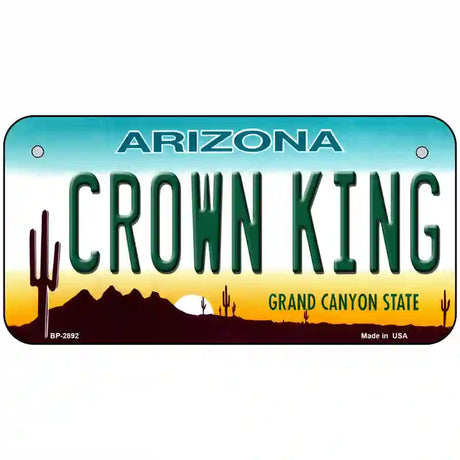 Crown King Metal Novelty License Plate 6" x 3" (BP)