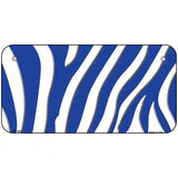 Blue White Zebra Metal Novelty License Plate 6" x 3" (BP)