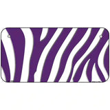 Purple White Zebra Metal Novelty License Plate 6" x 3" (BP)