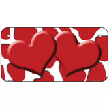 Red White Giraffe Red Centered Hearts Novelty License Plate 6" x 3" (BP)