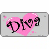 Diva Metal Novelty License Plate 6" x 3" (BP)