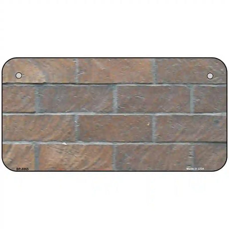 Brick Wall Metal Novelty License Plate 6" x 3" (BP)