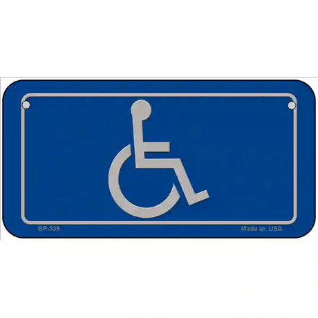 Handicap Logo Metal Novelty License Plate 6" x 3" (BP)