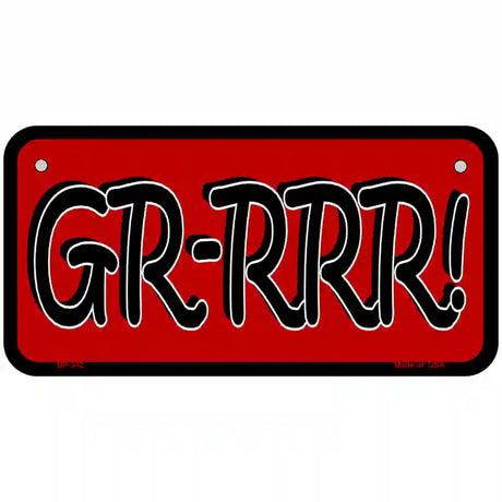 GR-RRR Metal Novelty License Plate 6" x 3" (BP)