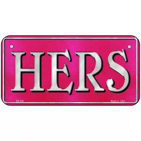 HERS Metal Novelty License Plate 6" x 3" (BP)