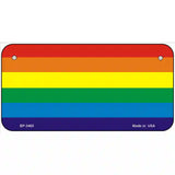 Rainbow Flag Metal Novelty License Plate 6" x 3" (BP)