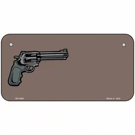 Gun Offset Customizable Metal Novelty License Plate 6" x 3" (BP)