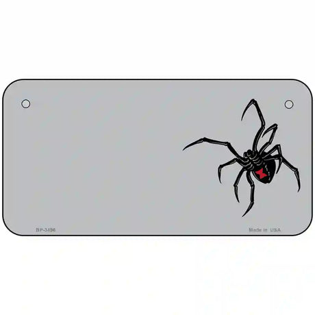 Black Widow Offset Metal Novelty License Plate 6" x 3" (BP)