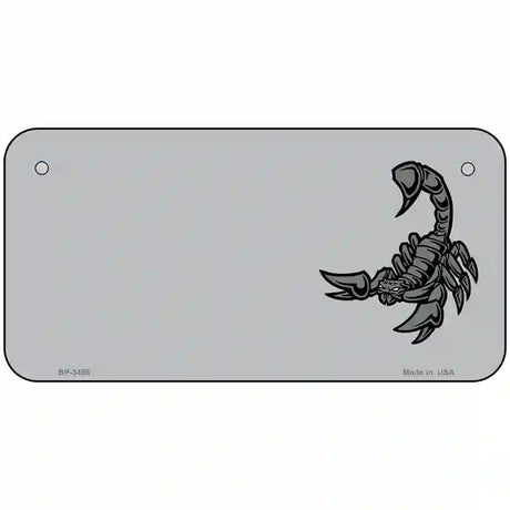 Scorpion Offset Metal Novelty License Plate 6" x 3" (BP)