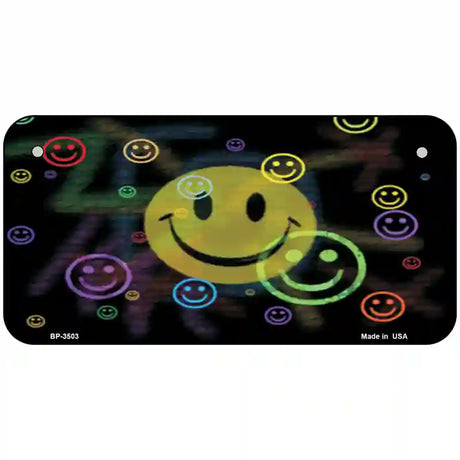 Smiley Metal Novelty License Plate 6" x 3" (BP)