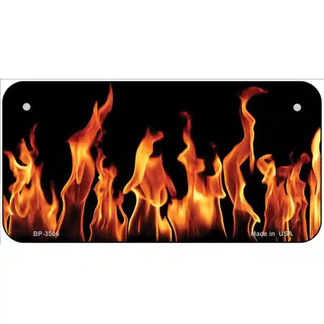 Flames Customizable Metal Novelty License Plate 6" x 3" (BP)